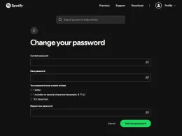 how to change Spotify password